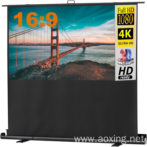 120x68cm floor display outside movie projector screen